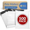 Reli. Poly Mailers 12×15.5 | 500 Pcs Bulk | Shipping Envelopes | White Packaging Bags for Shipping | Non-Padded Polymailers, Self Sealing Mailing Bags for Clothing, Bulk (White)(500)