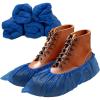 Reli. Shoe Covers, Disposable | 50 Pack (25 Pairs) – One Size Fits All | Non Slip, Disposable Shoe Covers for Indoors | Disposable Booties Shoe Protector – Waterproof, Plastic Single Use | Blue