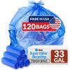 Reli. SuperValue 33 Gallon Recycling Bags (120 Count) Made in the USA – Blue Trash Bags, 30-33 Gallon | Recycling, Garbage | 33Gal with 30Gal – 35Gal Capacity