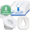 Reli. Toilet Seat Covers (2000 Pcs, 8 Packs of 250) | Disposable Toilet Seat Cover – Flushable – 14×16″ (Half-Fold) | Paper Liners for Restroom, Bathroom, Travel, Camping, Kids Potty Training