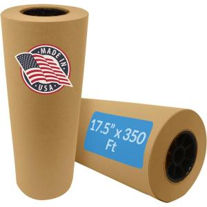 Reli. Kraft Paper Roll | 17.5″ x 350 Feet – Jumbo Roll | Made in USA | Brown Craft & Wrapping Paper | Plain Kraft Packing for Shipping, Moving, Arts/Crafts, Table Cover | Bulk(1 Count (Pack of 1))