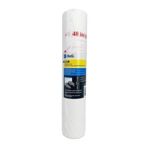 Reli. Masking Film, 1 Roll | 180′ Foot x 48″ Inch | Masking Plastic Film, Pre-Folded | Hand Masker for Painting & Automotive | Plastic Overspray Protection