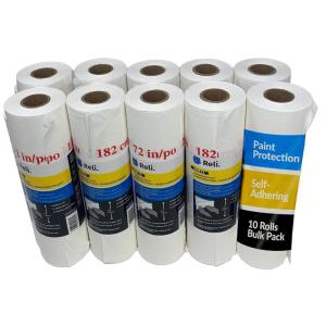 Reli. Masking Film, 10 Rolls Bulk (90′ x 72″) | Masking Plastic Film for Painting, Automotive | Hand-Masker Plastic (10 Pack)(90 foot length x 72 inch width | 10 rolls)
