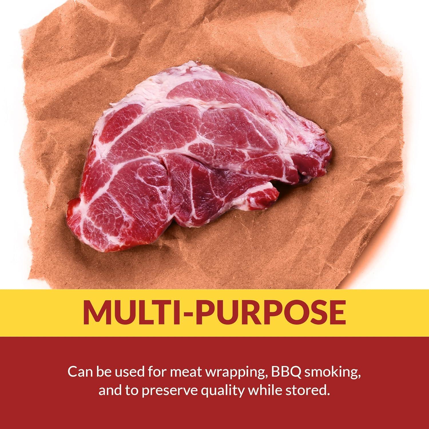 image:imageMade in USA Bulk Value 1725 in x 350 ft 4200 in Reli Pink Butcher Paper wDispenser Box Serrated Cutting Blade Food Grade Kraft Butcher Paper for Smoking Meat Unwaxed Meat Wrapping