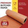 Made in USA | Bulk Value 17.25 in x 350 ft (4200 in) Reli. Pink Butcher Paper w/Dispenser Box | Serrated Cutting Blade | Food Grade Kraft Butcher Paper for Smoking Meat | Unwaxed, Meat Wrapping