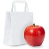 Reli. 100 Pack | 7″x3.15″x8″ | Small White Kraft Paper Gift/Shopping Bags | Retail, Merchandise, To Go, Parties, Small Items