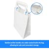 Reli. 100 Pack | 7″x3.15″x8″ | Small White Kraft Paper Gift/Shopping Bags | Retail, Merchandise, To Go, Parties, Small Items