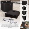 Reli. 13x13x13 Storage Cube Bins (8 Pack) | Large Cube Organizer Bins | 13×13 Fabric Storage Boxes | Fits Kallax | Collapsible, Foldable Fabric Cubby Box (Square) | Kids Room Organization (Black)