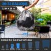 Reli. 30-33 Gallon Trash Bags Heavy Duty | 250 Count Bulk | Black Large Trash Bags 30+, 32 Gallon | Made in USA(250 Count (Pack of 1))