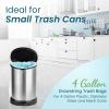 Reli. 4 Gallon Trash Bags Drawstring (200 Count Bulk) | Fresh Scented Small Trash Bags for Bathroom Can | 2 Gal – 3 Gallon – 4 Gal Small Trashcan Liners (Blue)