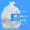 Reli. 40 to 45 Gallon Trash Bags Heavy Duty | 50 Trash Bags | Super Sizeable, Clear, Garbage for Serious Cleanup