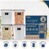 Reli. 5.2L Airtight Food Storage Containers with Lids (4 Sets) | Kitchen Organizers and Storage Pantry Organizers | BPA Free Plastic Container Set w/ 4 Measuring Cups, Dough Scraper, 6 Labels, Pen