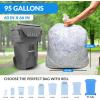 Reli. 95 Gallon Trash Bags (15 Count) | Clear | Twist Ties Included | Extra Tough, Leak-Proof, Heavy Duty Garbage Bags | Ideal for Large Clean Ups