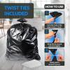 Reli. 95 Gallon Trash Bags Heavy Duty (15 Count) | Black | Twist Ties Included | Extra Tough, Leak-Proof Garbage Bags | Ideal for Large Clean Ups