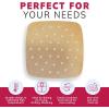 Reli. Air Fryer Parchment Paper Liners (400 Pcs) Brown | 8.5 Inch Square Disposable Liner Sheets | Parchment Paper for Air Fryer, Steaming, Baking | Perforated, Food Grade