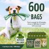 Reli. Biodegradable Dog Poop Bags Rolls (600 Pack, 40 Rolls) | 9″x13″ Oxodegradable | Large Dog Poop Bags | Unscented, Leak Proof for Doggie/Pet Waste | Green Eco-Friendly | w/Leash Clip Holder