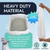 Reli. Cat Litter Box Liners (36 Count), Jumbo | Drawstring Litter Box Liner | Heavy Duty for Cat Pan, Pet Waste | Kitty Poop Bags, Drawstring Handles (White)(1 Count (Pack of 36))