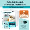 Reli. Cat Scratch Furniture Protector (7 Pack w/Pins) XL | Cat Couch Protector from Claws | Clear Plastic Anti Scratch Furniture Shield for Couch Corner, Sofa