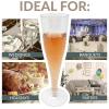 Reli. Champagne Flutes Plastic | 100 Pack | 4.5 oz – Silver Glitter | Premium Plastic Champagne Flutes | Party-Perfect for Celebrations