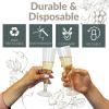 Reli. Champagne Flutes Plastic | 100 Pack | 4.5 oz – Silver Glitter | Premium Plastic Champagne Flutes | Party-Perfect for Celebrations