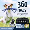 Reli. Dog Poop Bags w/Holder (360 Pack – 24 Rolls) | Leash Clip Dispenser | 9×13″ Large Dog Bag for Poop | Black Pet Waste Carrier Refills w/Clip Dispenser | Unscented, Leak Proof