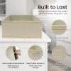 Reli. Drawer Organizer Clothes (14 Pack) | Dresser Drawer Organizers & Nursery Organization | Foldable Fabric Dresser Storage Dividers for Bras, Nursery, Changing Table, Baby Clothes, Clothing (Beige)