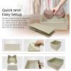 Reli. Drawer Organizer Clothes (14 Pack) | Dresser Drawer Organizers & Nursery Organization | Foldable Fabric Dresser Storage Dividers for Bras, Nursery, Changing Table, Baby Clothes, Clothing (Beige)