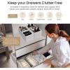 Reli. Drawer Organizer Clothes (14 Pack) | Organization for Dresser, Closet, Nursery, Baby Clothes | Foldable Fabric Dresser Dividers for Bra, Underwear, Socks (White)