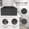 Reli. Drawer Organizer for Clothes (7 Pack) | Gray Dresser Organizer for Clothing | Foldable Fabric Drawer Bins for Bras, Nursery, Baby Clothes, Underwear, Socks | Dresser Storage Dividers