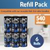 Reli. Lint Rollers for Pet Hair Extra Sticky, 540 Sheets Total [Refills] | Dog & Cat Hair Remover | 6 Refill Rolls, 90 Sheets Per Roll | Lint Remover for Clothes, Couch | Easy Peel