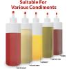 Reli. Plastic Squeeze Bottles, 16 oz. | 10 Pack | Condiment Squeeze Bottles for Sauces | Clear w/Red Tip Cap | 16 Ounce Hot Sauce, Ketchup | Condiments, Olive Oil, Glue