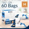 Reli. SuperFit Code H (60 Count) | Compatible with Simplehuman Code H | Dispenser Pack Custom Fit Liners | Drawstring Trash Bags | 30-35 Liter / 8-9 Gallon | White