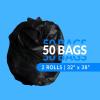 Reli. SuperValue 33 Gallon Trash Bags | 50 Count | Made in USA | Heavy Duty | Black Multi-Use Garbage Bags