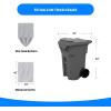Reli. SuperValue 65 Gallon Trash Bags | 60 Count | Made in USA | Heavy Duty | Clear Multi-Use Garbage Bags