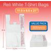 Reli. T-Shirt Bags (300 Count) Plastic Bags – Bulk Grocery & Shopping – White T-Shirt Sacks in Bulk (11.5″ x 6.5″ x 21″)