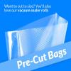 Reli. Vacuum Sealer Bags 8×12 in. | 200 Pack | Pre-Cut Embossed Vacuum Bag for Food | BPA Free | Food Sealer for Sous Vide, Freezer Storage, Meal Prep | Quart Size, Clear