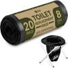 Reli. (20 Count) Portable Toilet Bags Compostable (8 Gallon – 1 Mil Thick) | Camping Toilet Bags | ASTM D6400 | Use for Portable Commode, Camp, Travel, Hiking (Black)