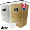Reli. 8.5L Airtight Food Storage Containers with Lids (2 Sets) Kitchen Organizers and Storage Containers, Pantry Organizers | BPA Free Plastic XXL Set w/ 2 Measuring Cups, 6 Labels, Pen