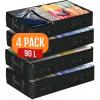 Reli. 90L Under Bed Storage Containers (4 Pack) | Closet Organizer with Clear Window | Underbed Storage Bins for Towels, Sweaters, Linens | Large Organizer for Closet (Black)