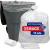 Reli. 95 Gallon Trash Bags (15 Count) | Clear | Twist Ties Included | Extra Tough, Leak-Proof, Heavy Duty Garbage Bags | Ideal for Large Clean Ups