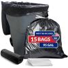 Reli. 95 Gallon Trash Bags Heavy Duty (15 Count) | Black | Twist Ties Included | Extra Tough, Leak-Proof Garbage Bags | Ideal for Large Clean Ups