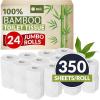 Reli. Bamboo Toilet Paper (24 Jumbo Rolls) | Bathroom Tissue Toilet Paper 2 Ply (350 Sheets/Roll) | Organic Bathroom Paper Bulk | Bamboo Chemical Free Toilet Tissue Rolls (8400 Sheets Total)