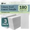 Reli. Bathroom Napkins Guest Disposable (180 Pack) Linen-Feel Guest Towels 12″ x 15.75″ | Cloth-Like Restroom Napkins | Paper Hand Towels for Bathroom, Kitchen, Dinner | White, Soft Absorbent(180)