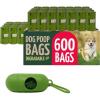 Reli. Biodegradable Dog Poop Bags Rolls (600 Pack, 40 Rolls) | 9″x13″ Oxodegradable | Large Dog Poop Bags | Unscented, Leak Proof for Doggie/Pet Waste | Green Eco-Friendly | w/Leash Clip Holder