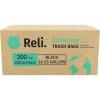 Reli. EcoStrong 16-25 Gallon Trash Bags | 200 Count Bulk | Black | Eco-Friendly | Made from Recycled Material