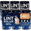 Reli. Lint Rollers for Pet Hair Extra Sticky, 540 Sheets Total [Refills] | Dog & Cat Hair Remover | 6 Refill Rolls, 90 Sheets Per Roll | Lint Remover for Clothes, Couch | Easy Peel