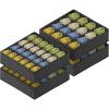 Reli. Sock Organizer (4 Pack) | 16+24 Cell Underwear Organizer | Drawer Dividers for Underwear, Socks, Ties, Belt | Foldable Fabric Storage Bins for Drawer, Closet, Dresser | 11.8 x 11.8 x 3.5 (Gray)