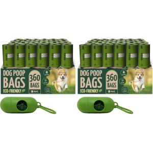 Reli. Biodegradable Dog Poop Bags w/Holder (360 Count – 24 Rolls) | 9×13″ Large Dog Bags for Poop w/Dispenser | Green Eco-Friendly | Oxobiodegradable Pet Waste Disposal Refills (Unscented)(1 Count (Pack of 720))