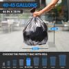 Reli. 40 to 45 Gallon Trash Bags | Heavy Duty | 15,000 Total | 250 Bags/Case, 60 Cases/Pallet | Made in USA | Black