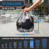 Reli. 55-60 Gallon Trash Bags | Heavy Duty | 8,000 Total | 50 Bags/Case, 160 Cases/Pallet | Made in USA | Black